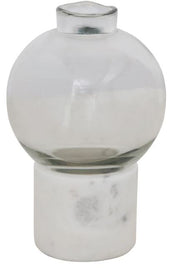 Vase Glass on Marble Stand 6" High by Homeportonline