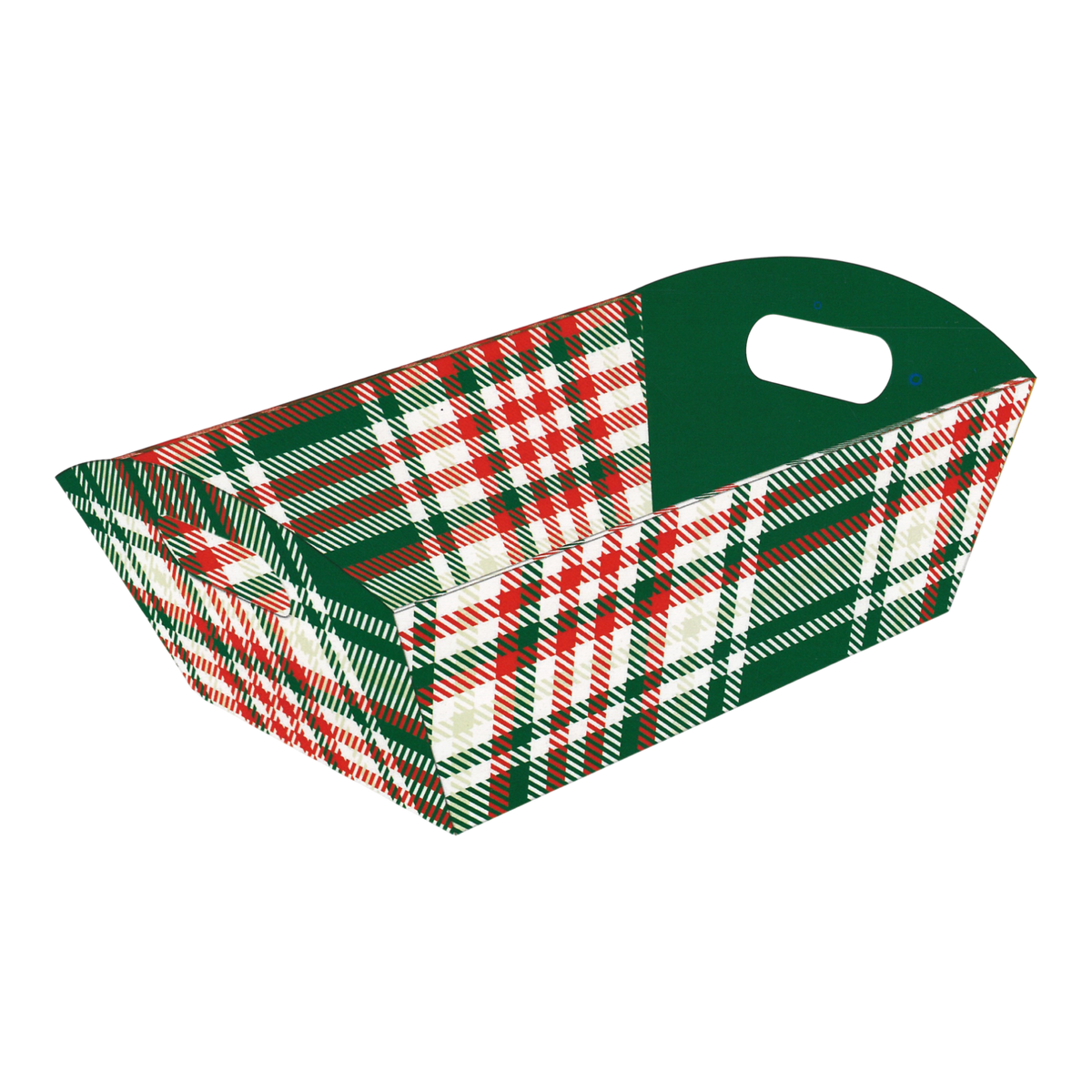 Cookie Tray With Cello Wrap - Holiday Tartan Plaid