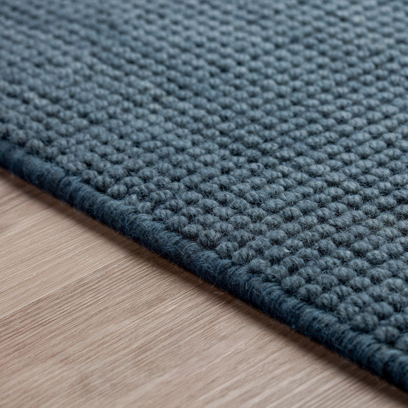 Monaco Popcorn Wool Navy Rug 2'3" X 7'6" Runner