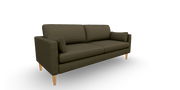 Trafton Sofa Olive Fabric & Honey Birch Finish Leg by Homeportonline
