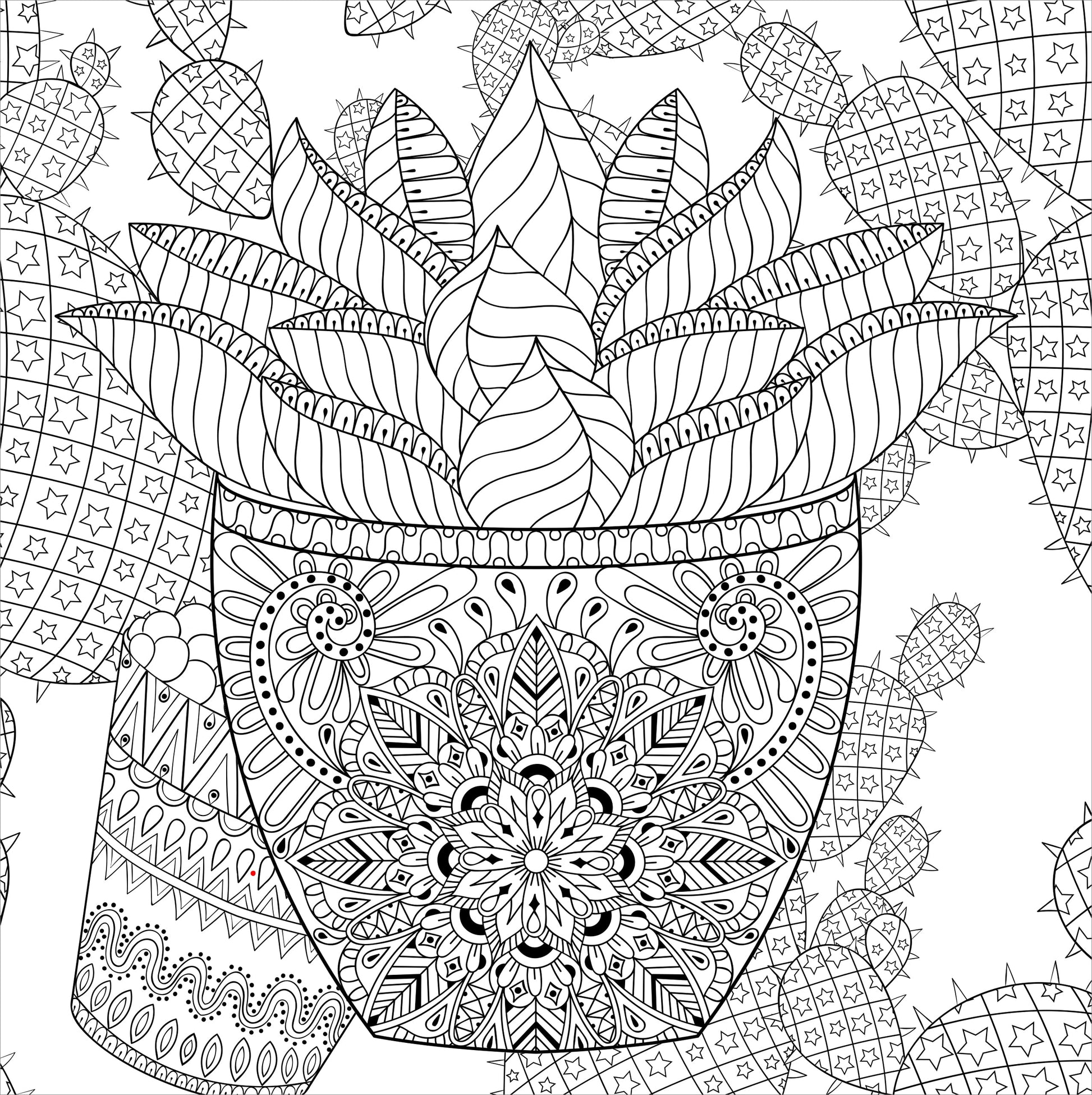 Artist's Adult Coloring Book Succulents by Homeportonline