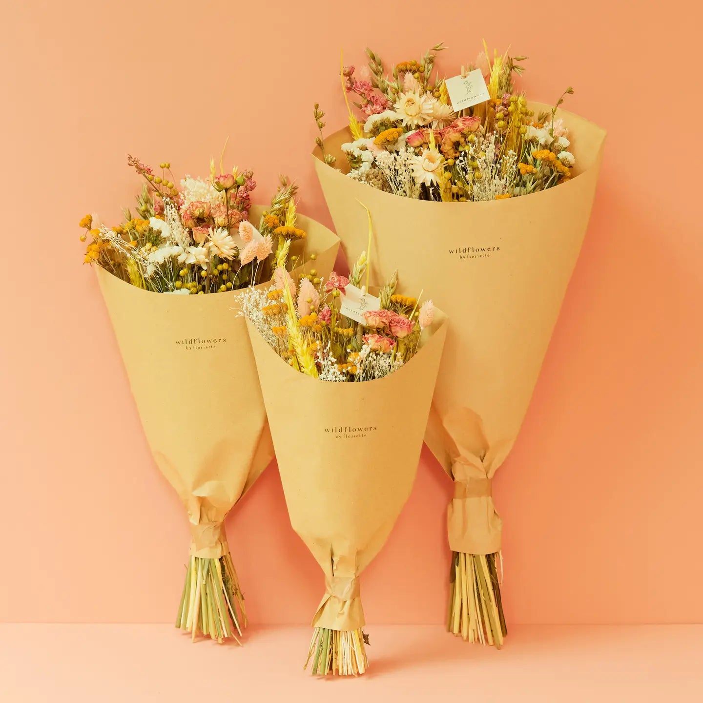 Dried Flowers - Field Bouquet - Pink Lemonade