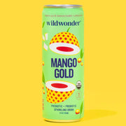 Mango Gold Sparkling Prebiotic + Probiotic Drink by Wild Lark
