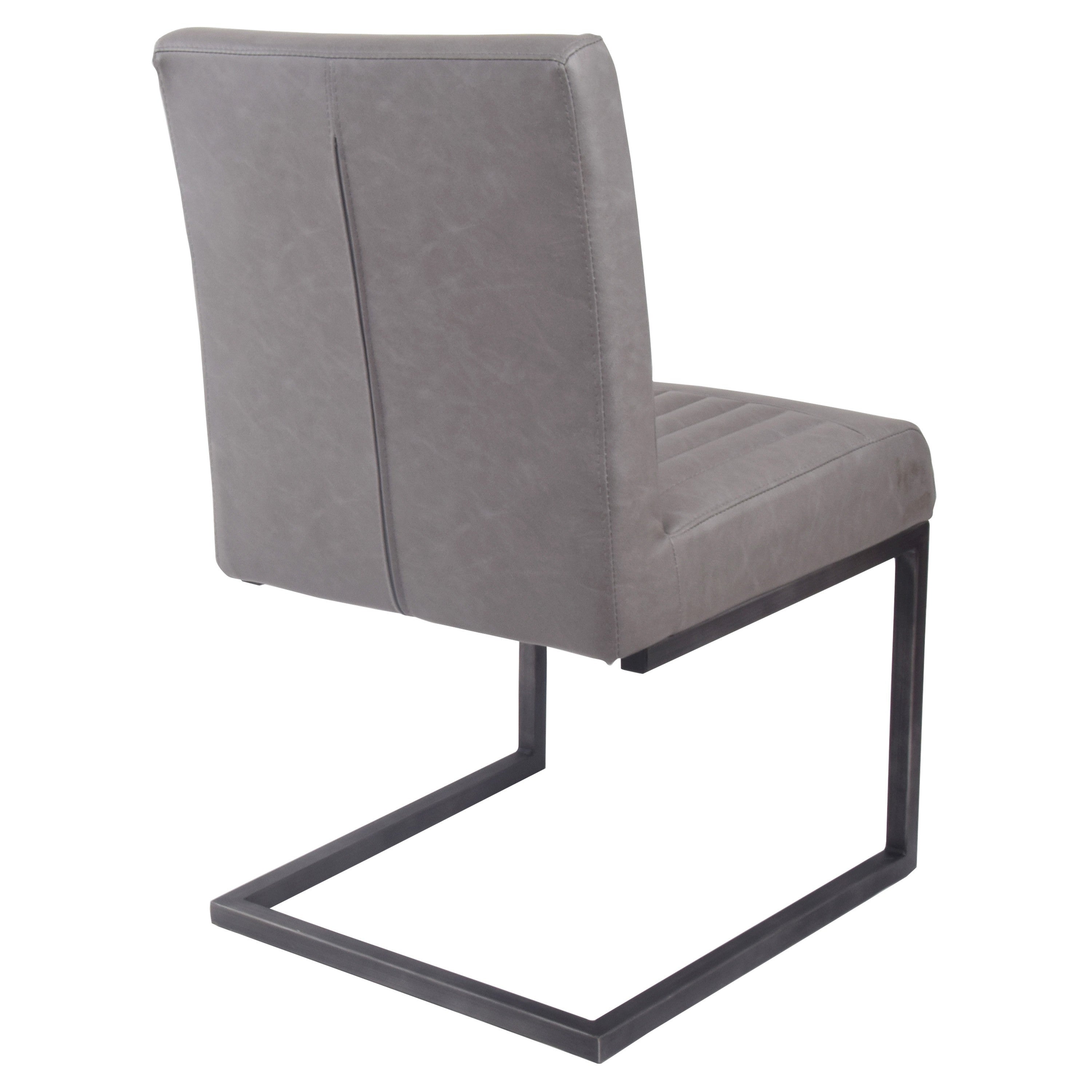 Ronan Polyurethane Dining Chair Antique Graphite Grey by Homeportonline
