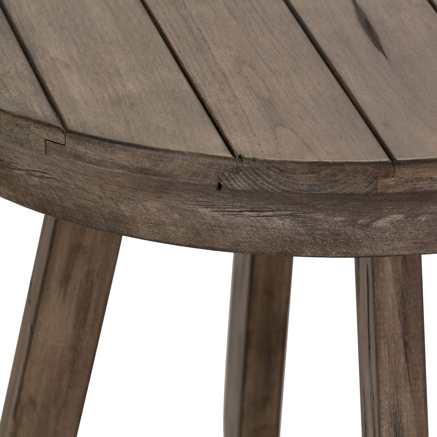 Hayden Way Gray Wash Finish Round Chairside Table Limited Availability by Homeportonline