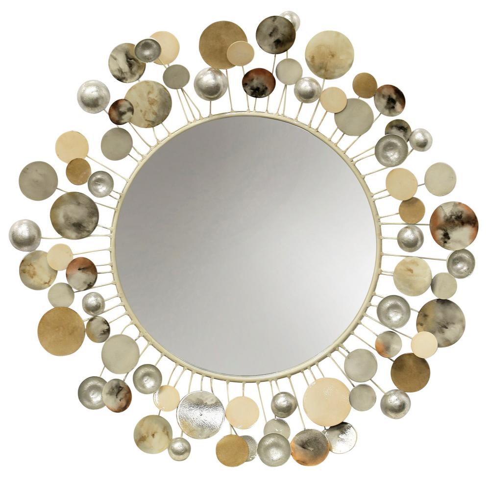 Mirror Orbitals Metal Array of Painted Orbs 27.2in Diameter by Homeportonline