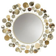 Mirror Orbitals Metal Array of Painted Orbs 27.2in Diameter by Homeportonline