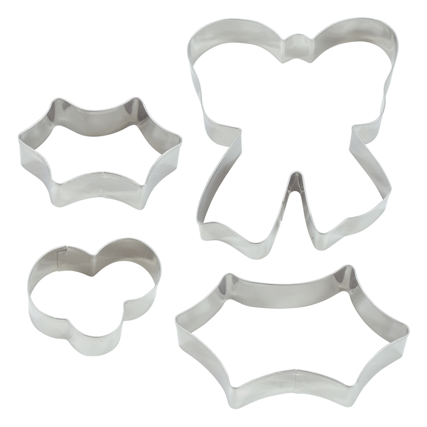 Wreath Centerpiece 4 Pc Cookie Cutter Set