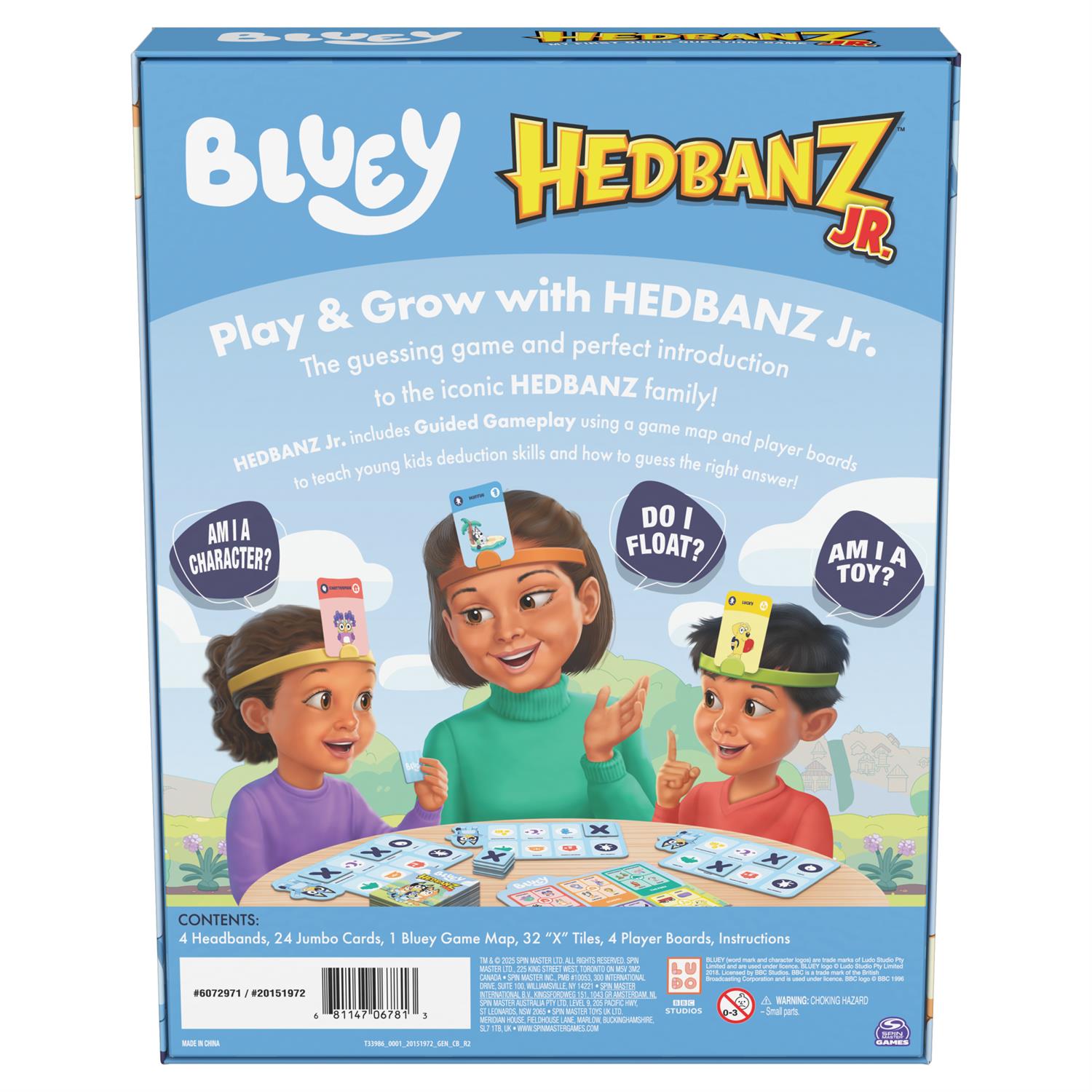 Bluey Hedbanz Jr Picture Guessing Board Game