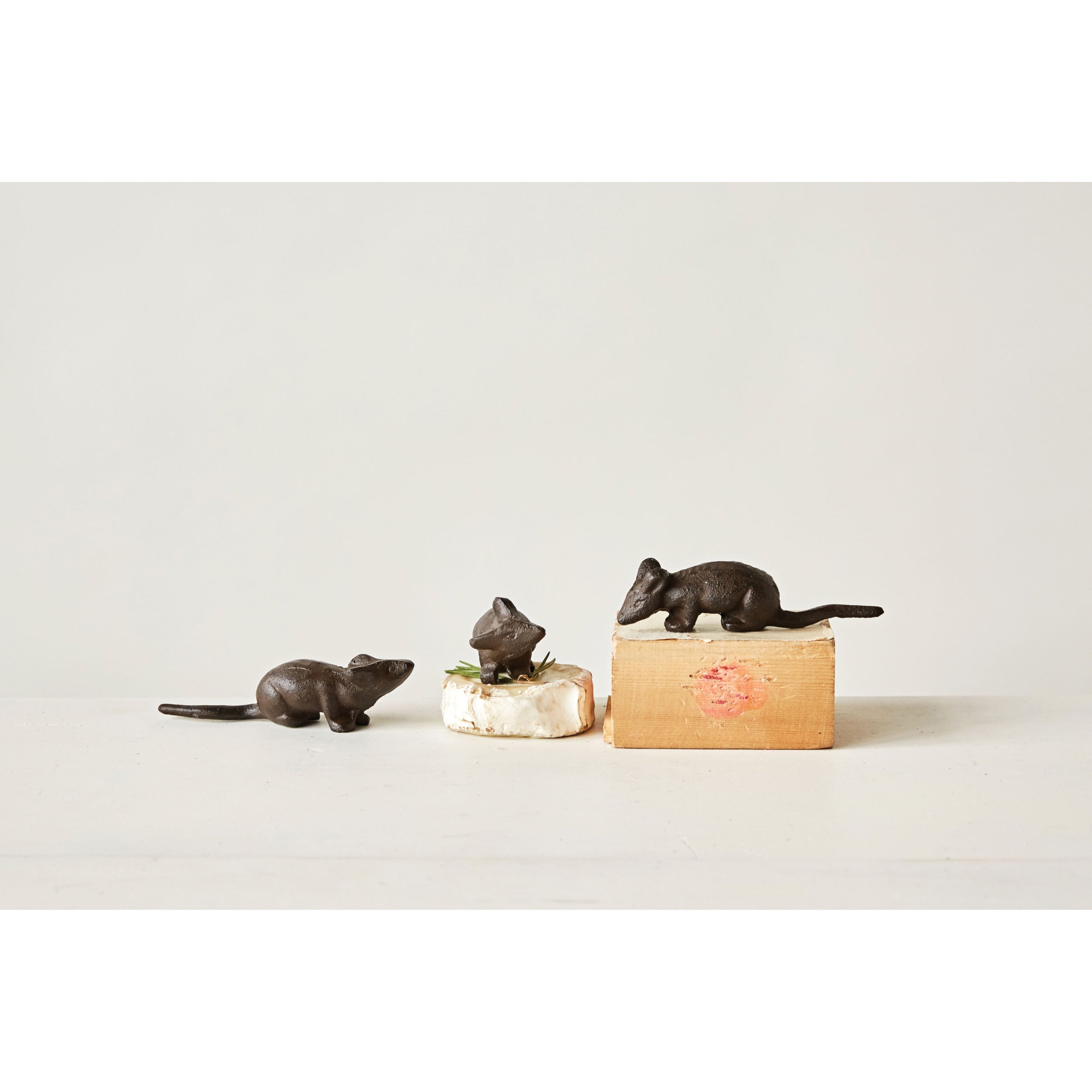Mouse Cast Iron 3 Poses (Sold Separately) by Homeportonline