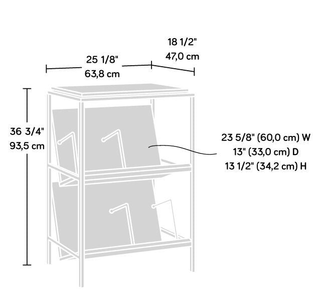 Nova Loft Storage Three Shelf Kiln Acacia Finish by Homeportonline