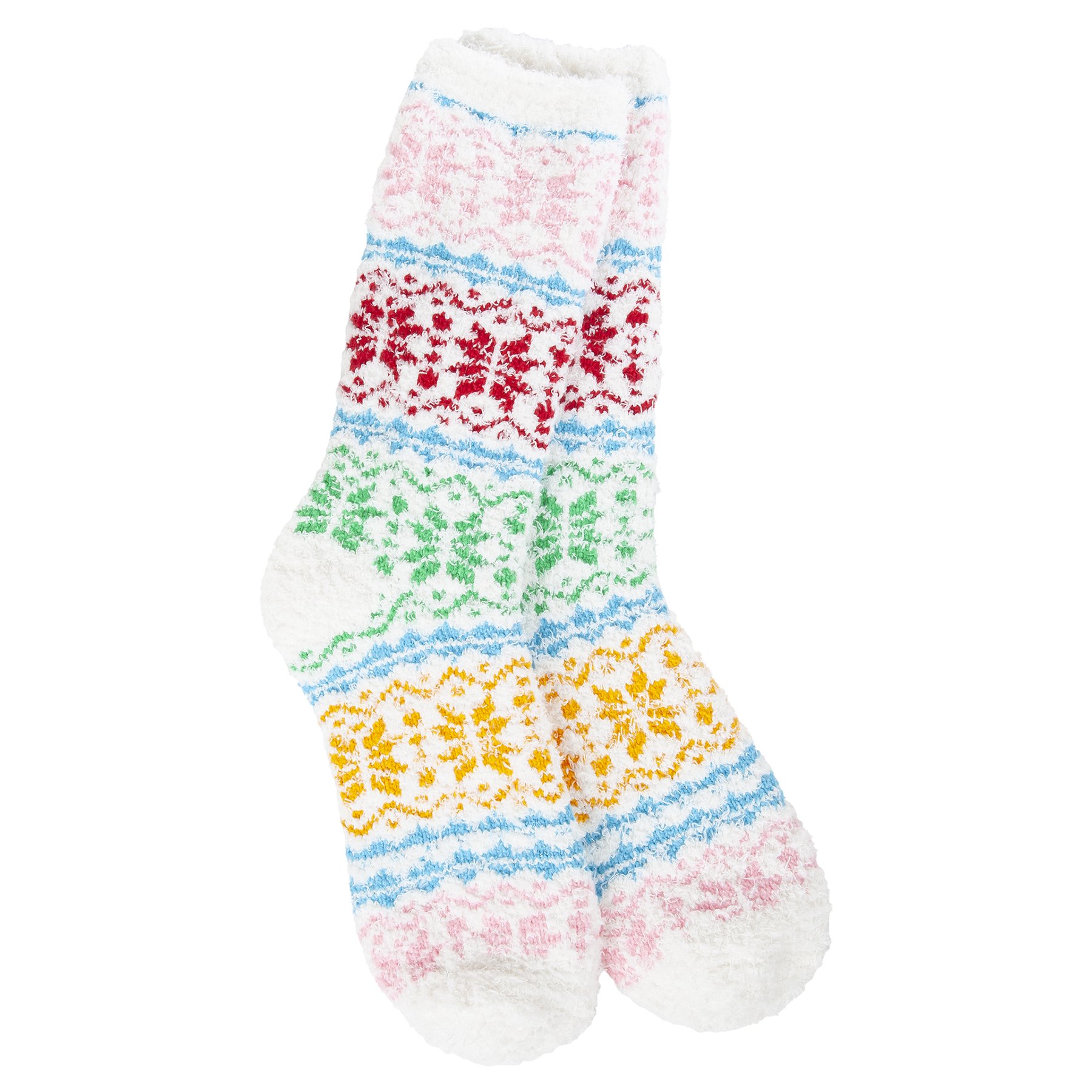 Socks - Cozy Winter Crew Fair Isle Whimsical by Homeportonline