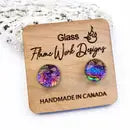 Dichroic Glass Studs 9mm