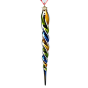 Rainbow Twister Glass Icicle -