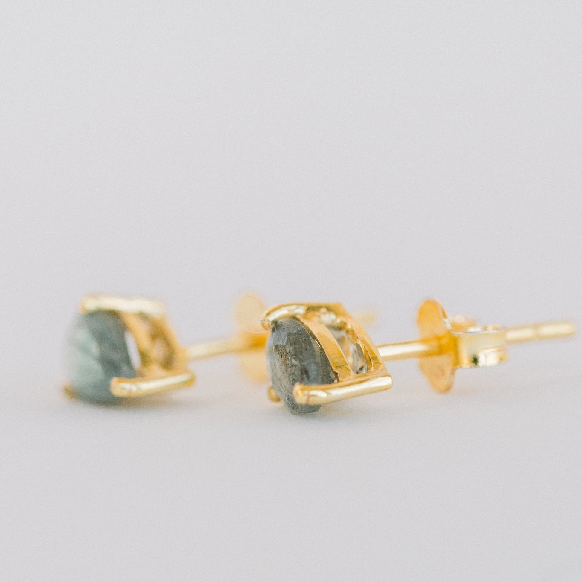 Deco Mini Studs | Labradorite by elliparr