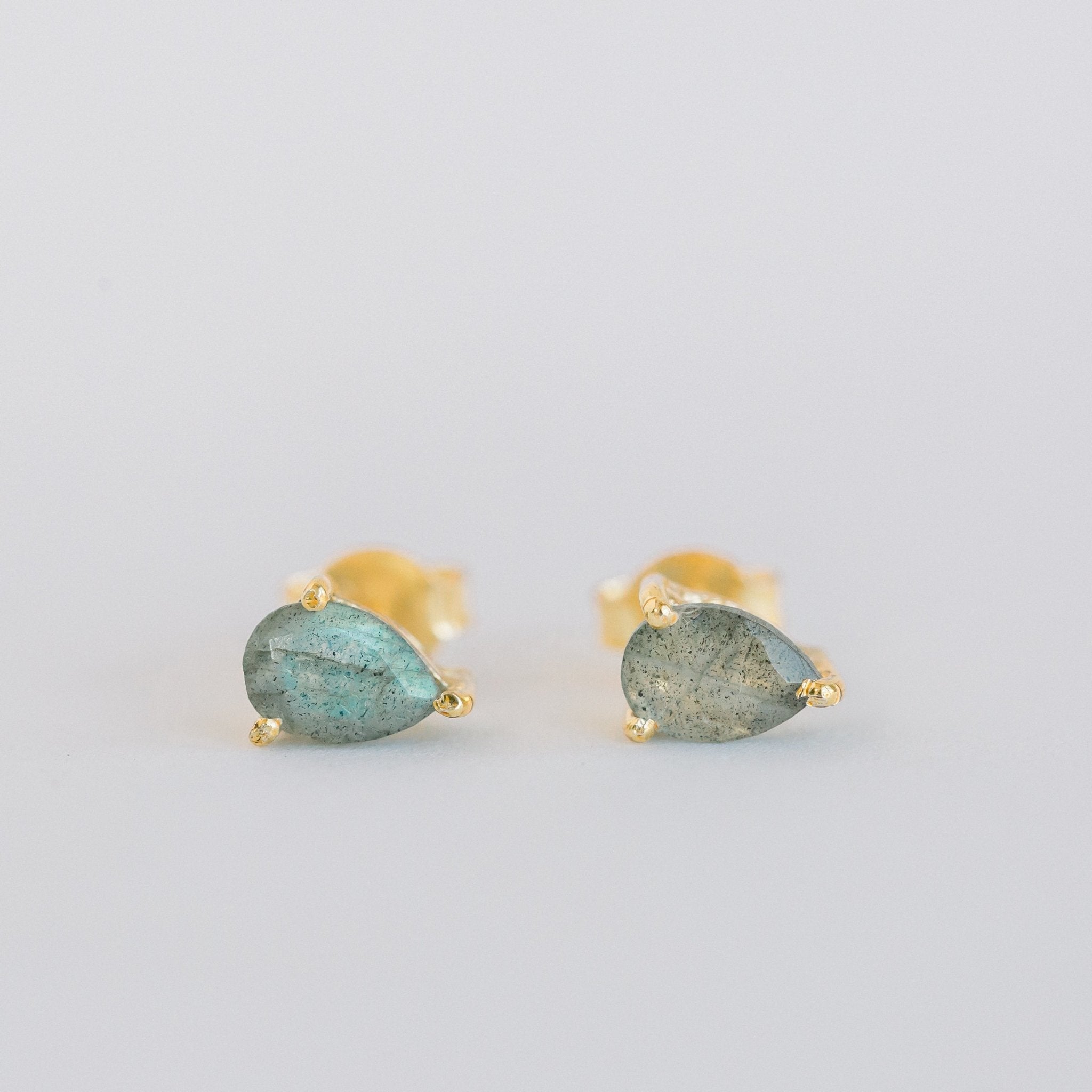 Deco Mini Studs | Labradorite by elliparr