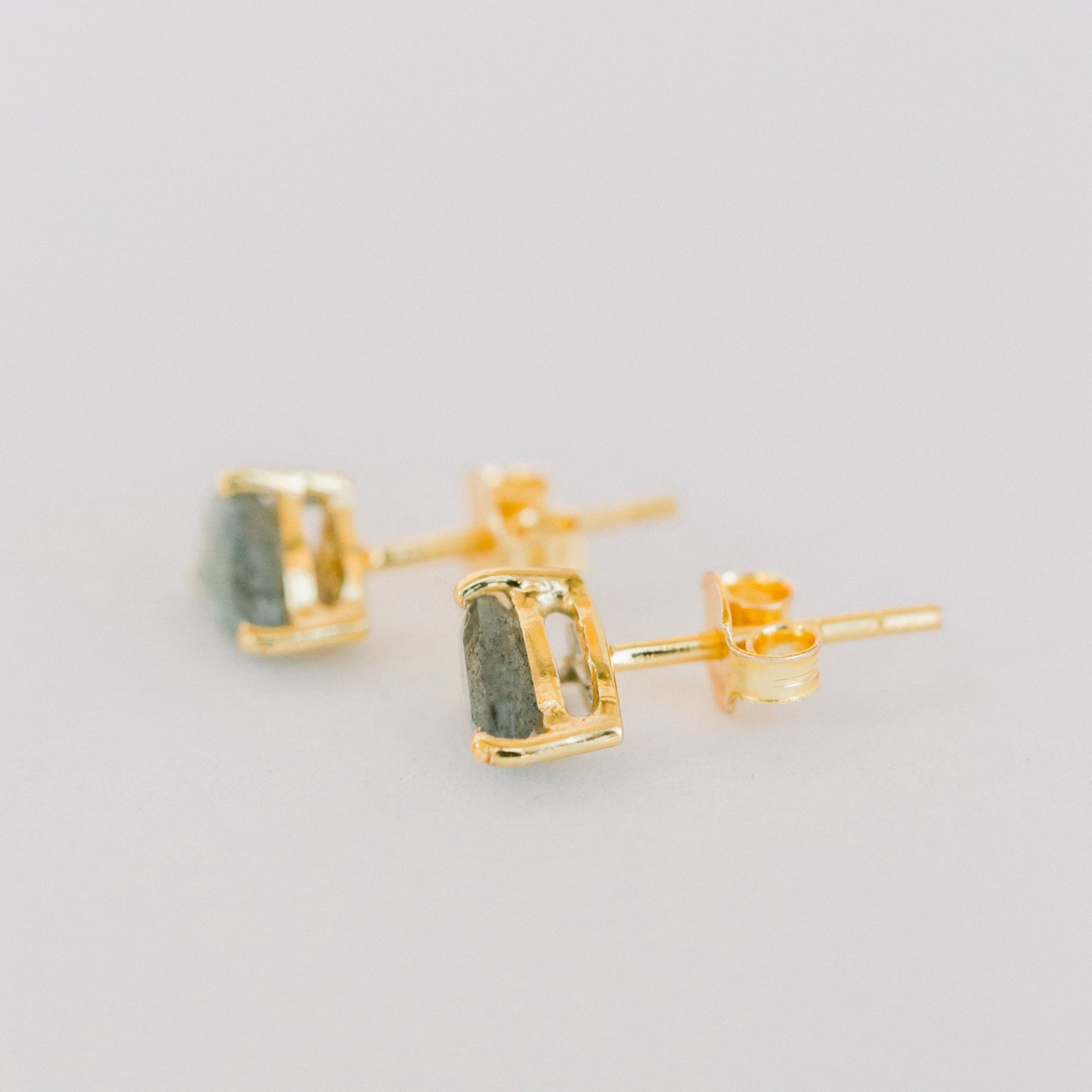 Deco Mini Studs | Labradorite by elliparr