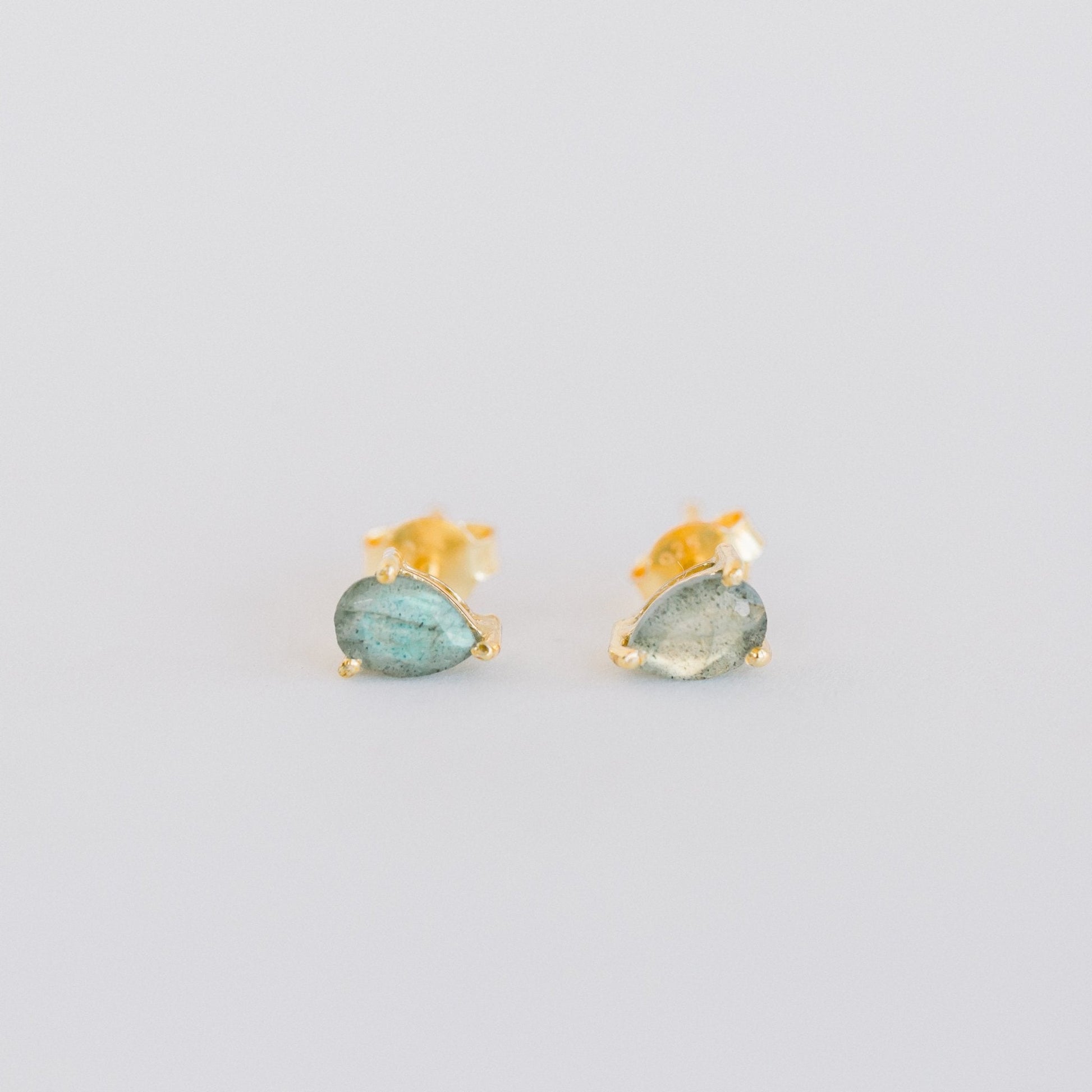 Deco Mini Studs | Labradorite by elliparr