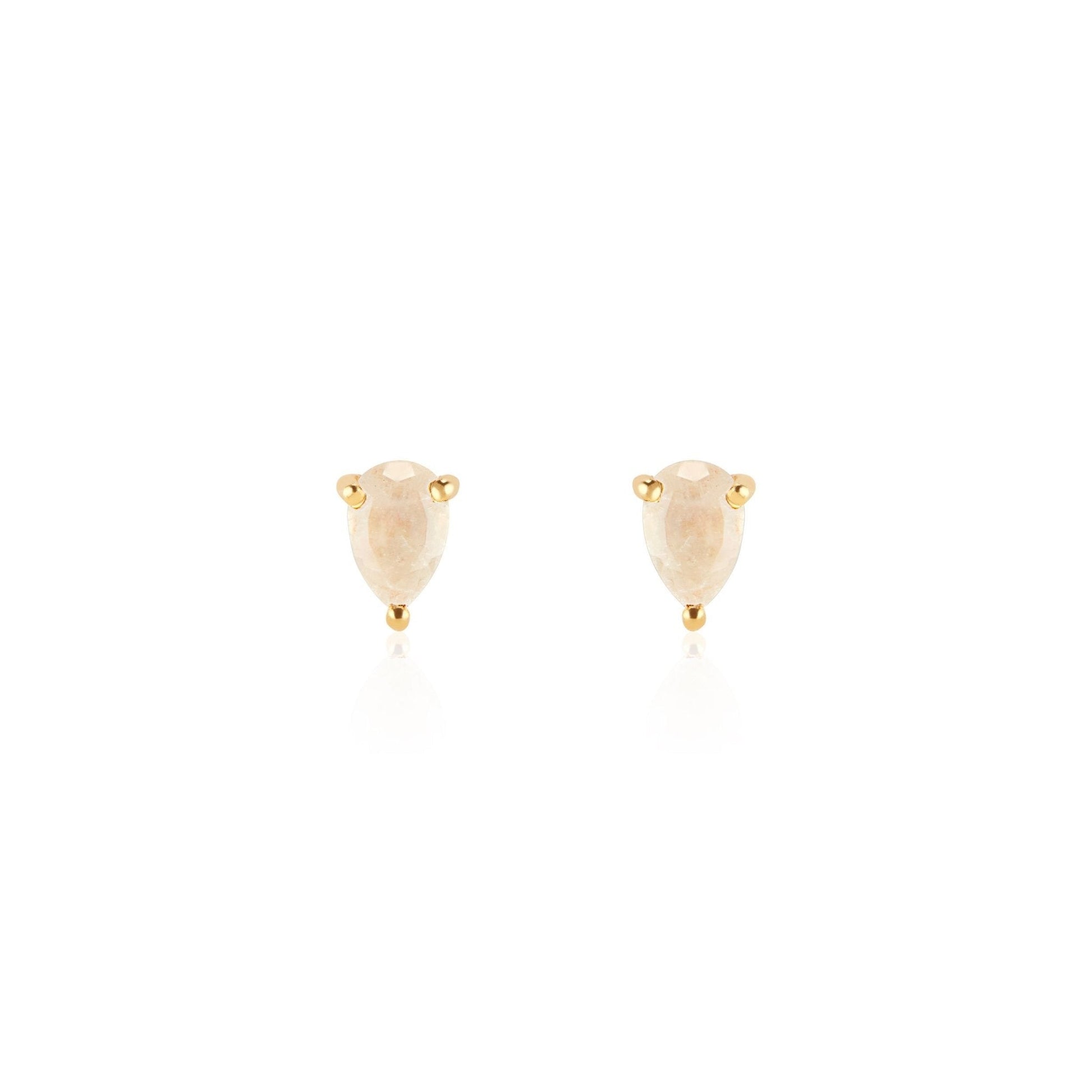 Deco Mini Studs | Moonstone by elliparr