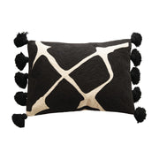 Lumbar Pillow Embroidered Cotton 26" x 18" by Homeportonline