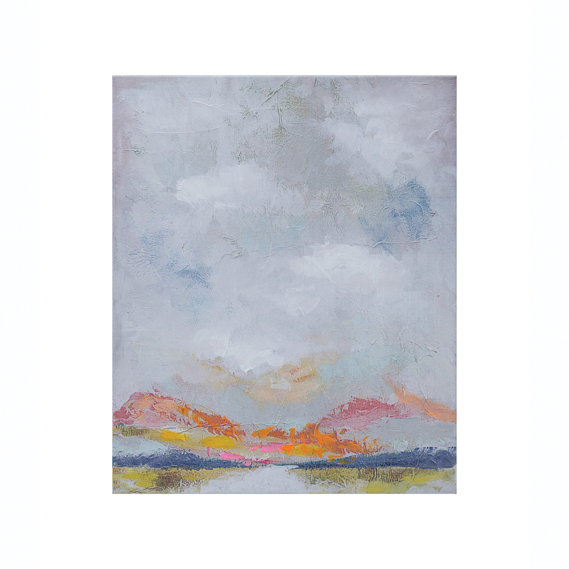 Hand-Painted Canvas Wall Décor with Landscape 13"x16" by Homeportonline