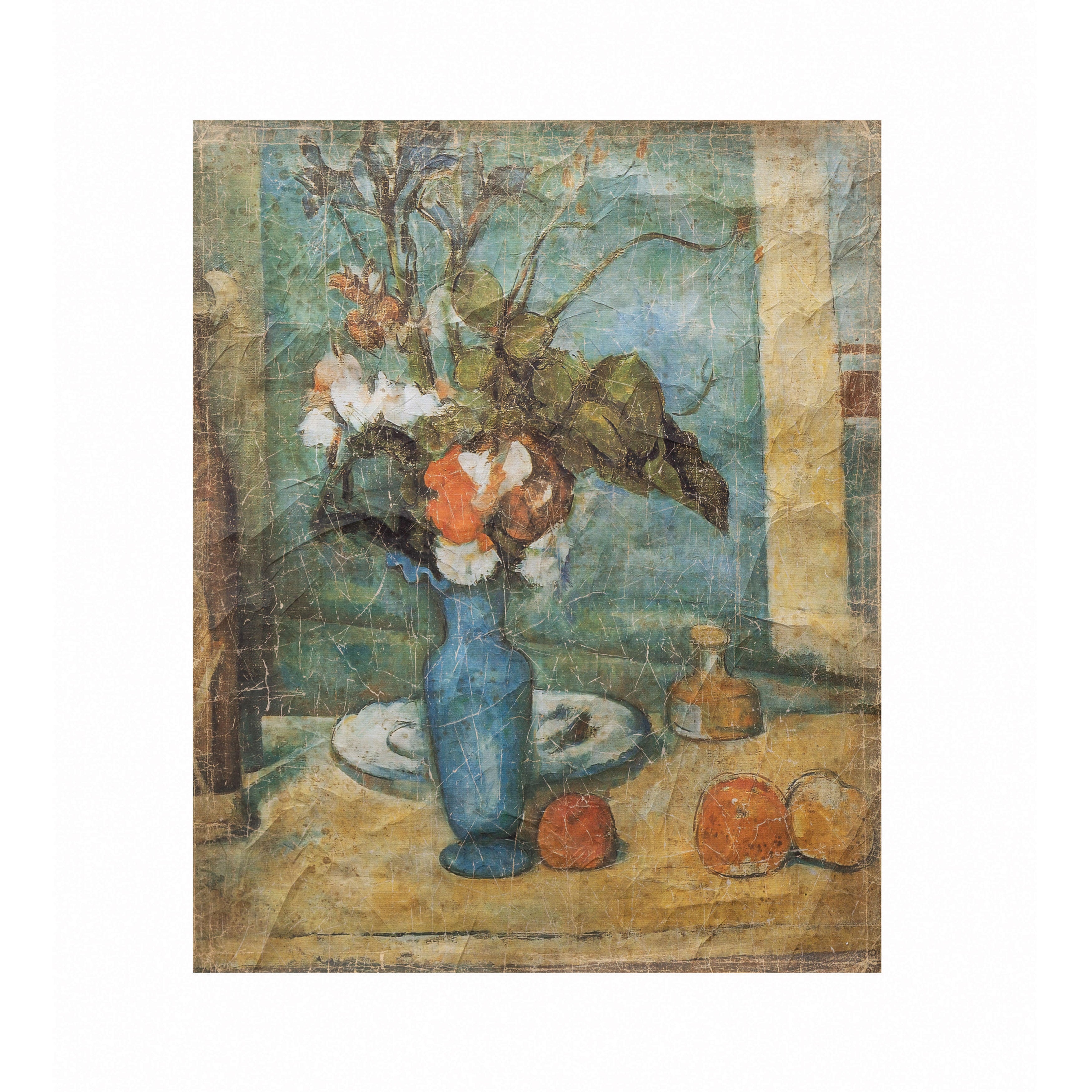 Decorator Paper with Vintage Reproduction of Flowers in Vase by Homeportonline