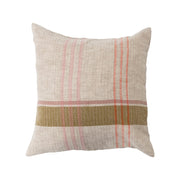 Throw Pillow Plaid Woven Cotton & Linen 20" by Homeportonline