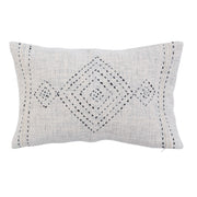 Lumbar Pillow Embroidery & Gold Thread Cotton 20" x 12" by Homeportonline