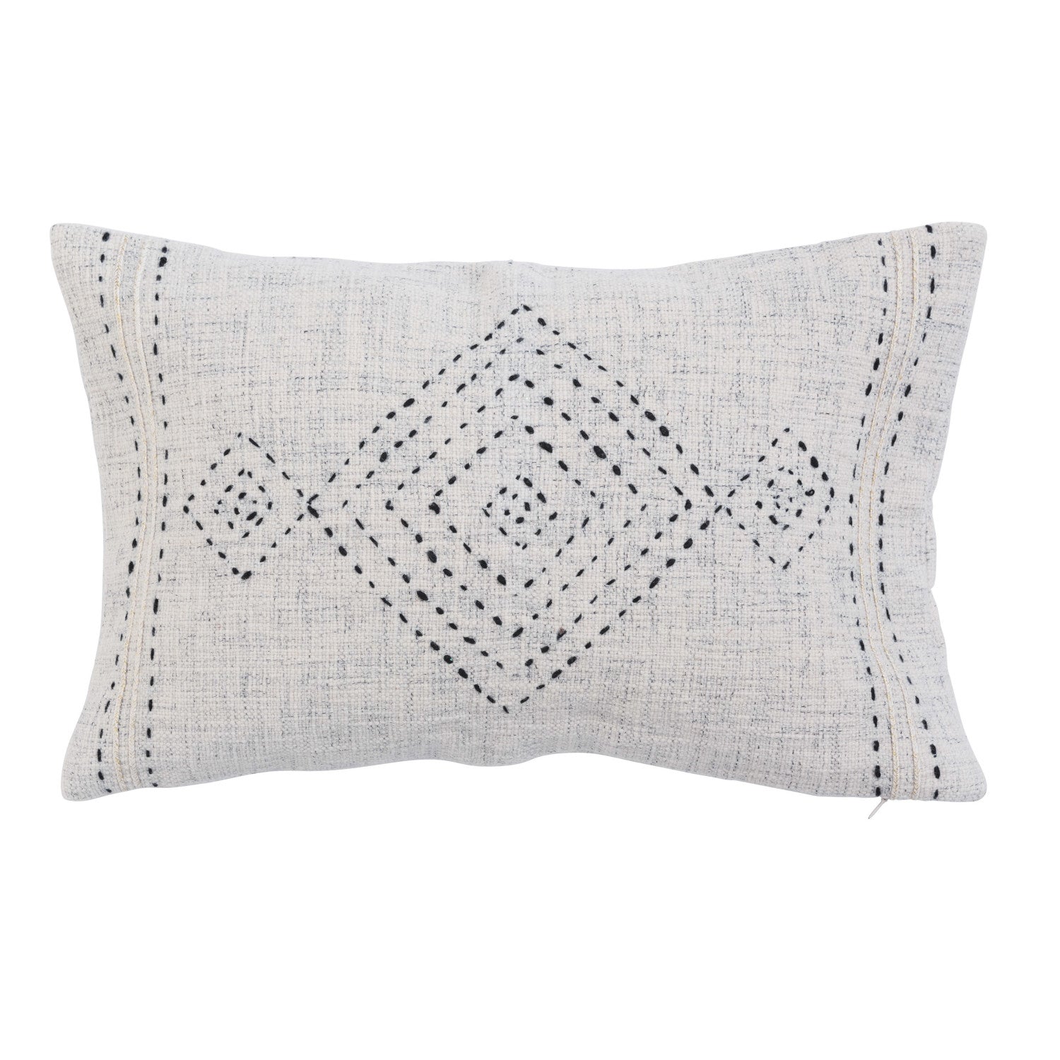 Lumbar Pillow Embroidery & Gold Thread Cotton 20" x 12" by Homeportonline