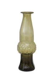 Vase Glass Hand Blown Green Large by Homeportonline