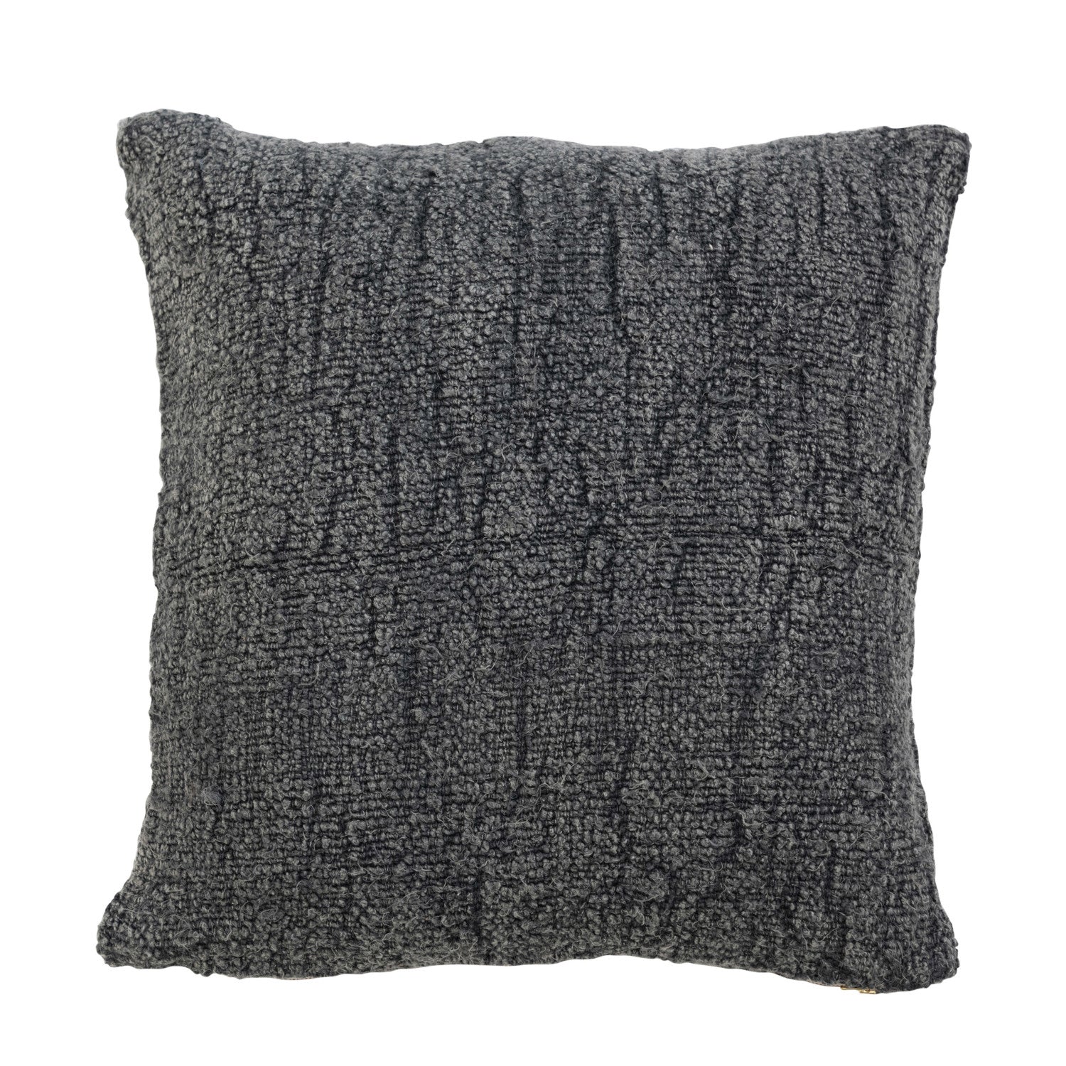 18" Stonewashed Silk & Woven Cotton Pillow by Homeportonline