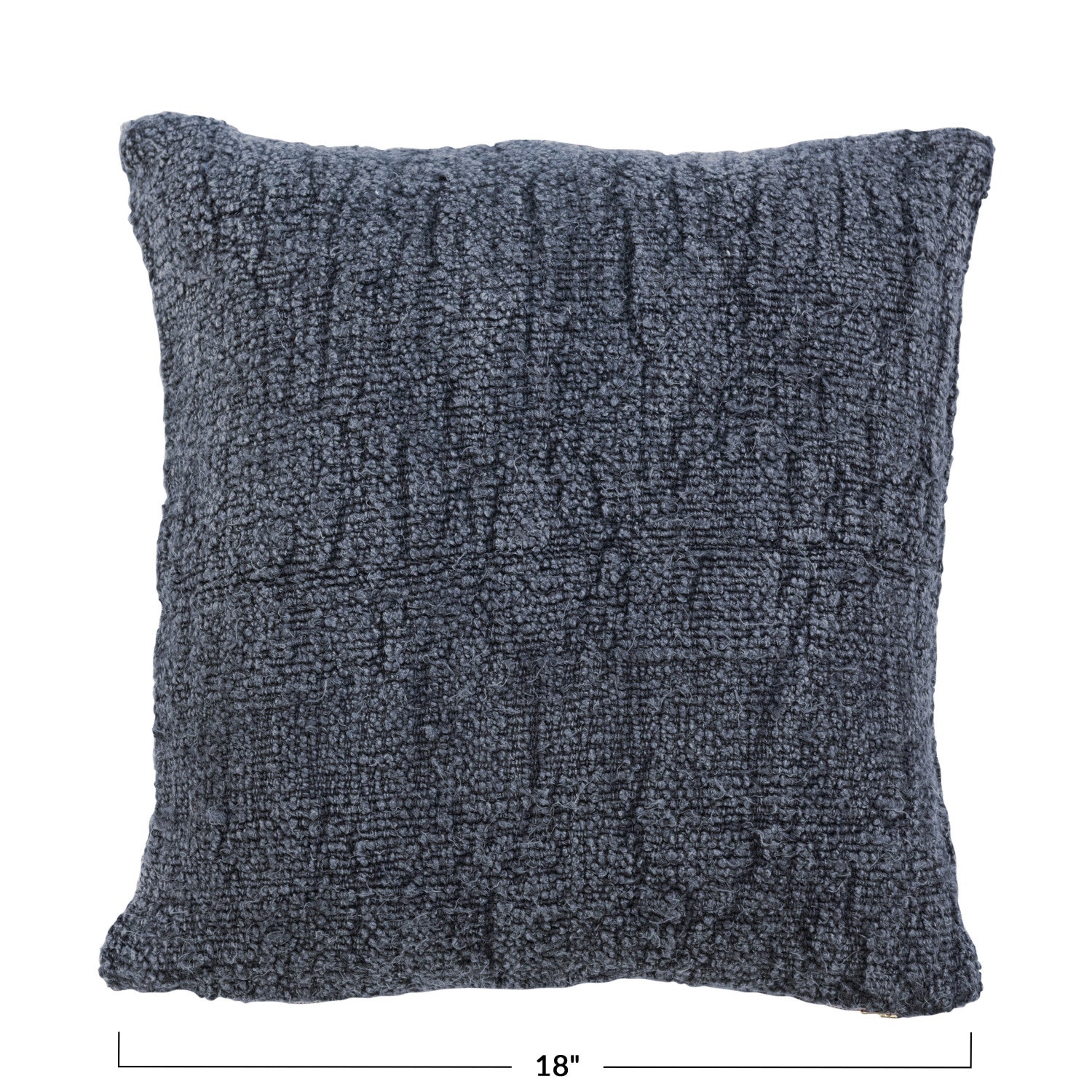 18" Stonewashed Silk & Woven Cotton Pillow by Homeportonline