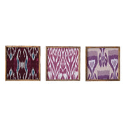 Wall Décor Mango Wood Framed Found Cotton Ikat Multi Color by Homeportonline
