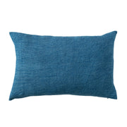 Pillow Lumbar Stonewashed Linen Navy 24"L x 16"H by Homeportonline