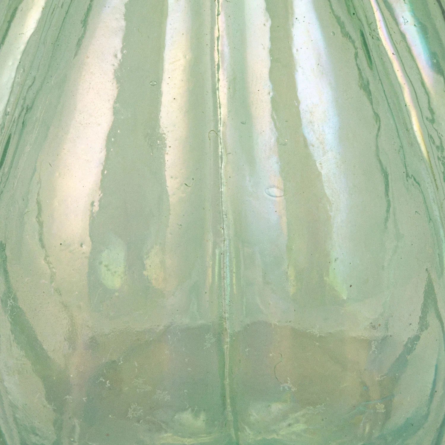 Vase Debossed Glass Lt Green 6.25" High Large by Homeportonline