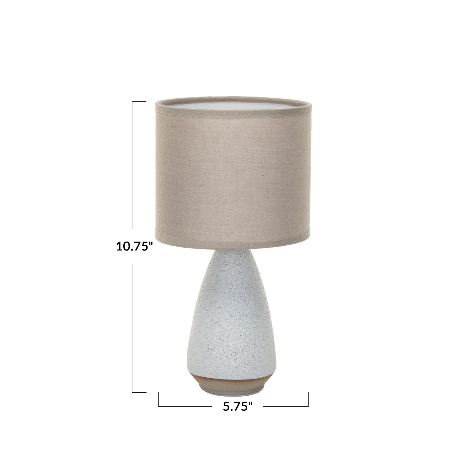 Lamp Tabletop Coarse Stoneware Linen Shade by Homeportonline
