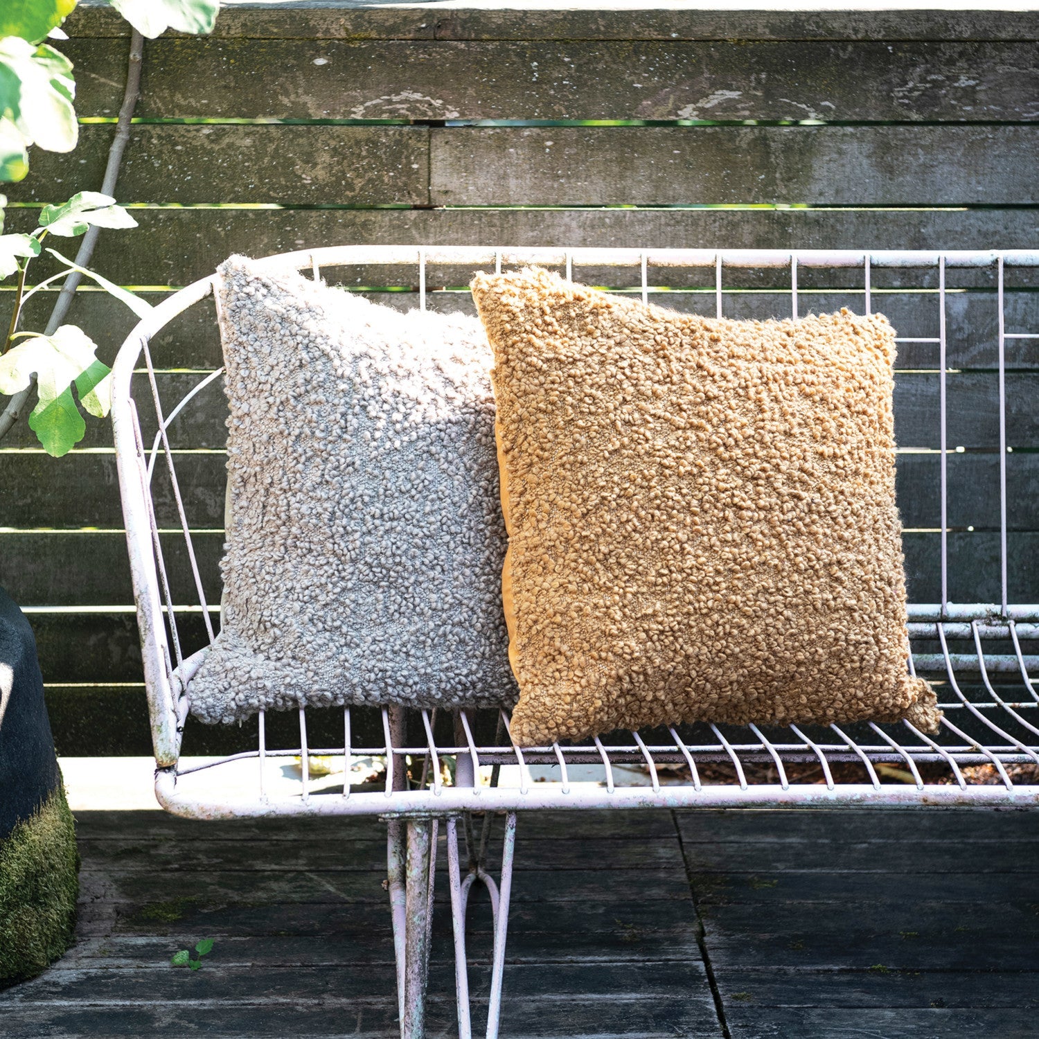 20" Square Woven Bouclé Fabric Indoor Outdoor Pillow by Homeportonline