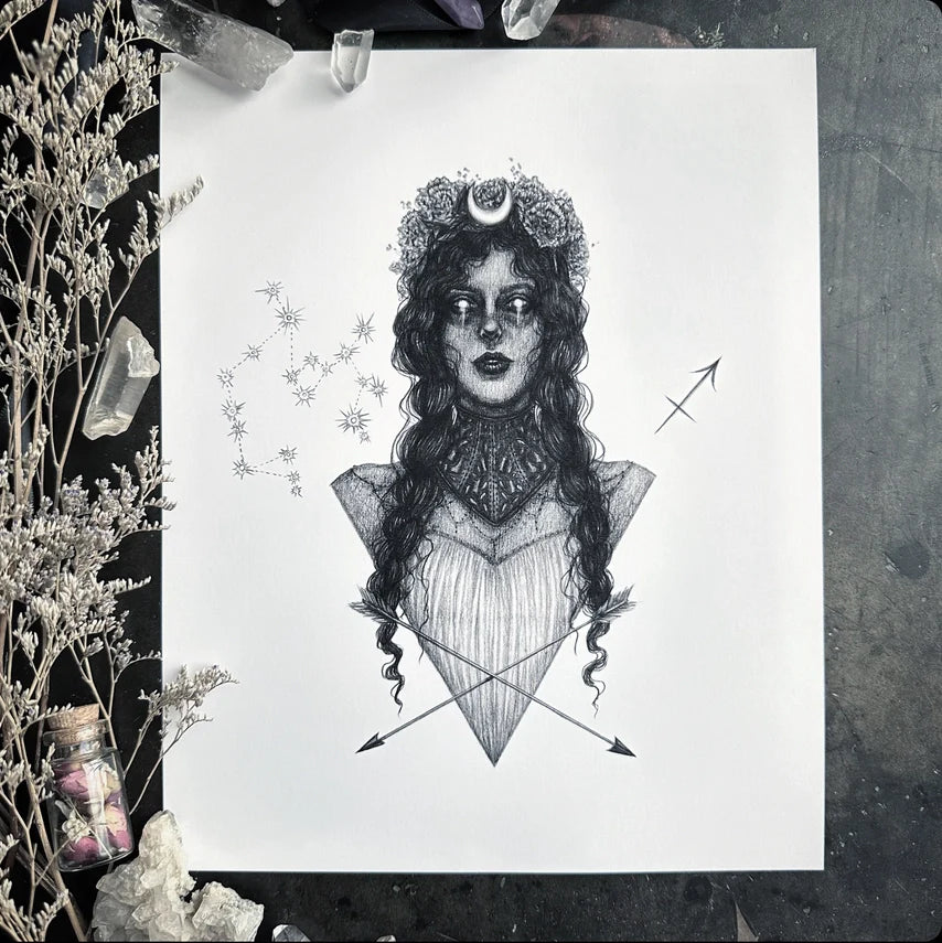 Zodiac Goddess Fine Art Print - Astrology