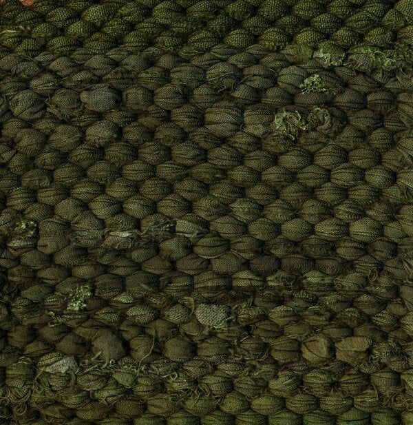 Rag Rug 4' X 6' Dark Olive by Homeportonline