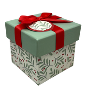 Gift Box Cube for Gift Cards - 3" x 3" - Mistletoe