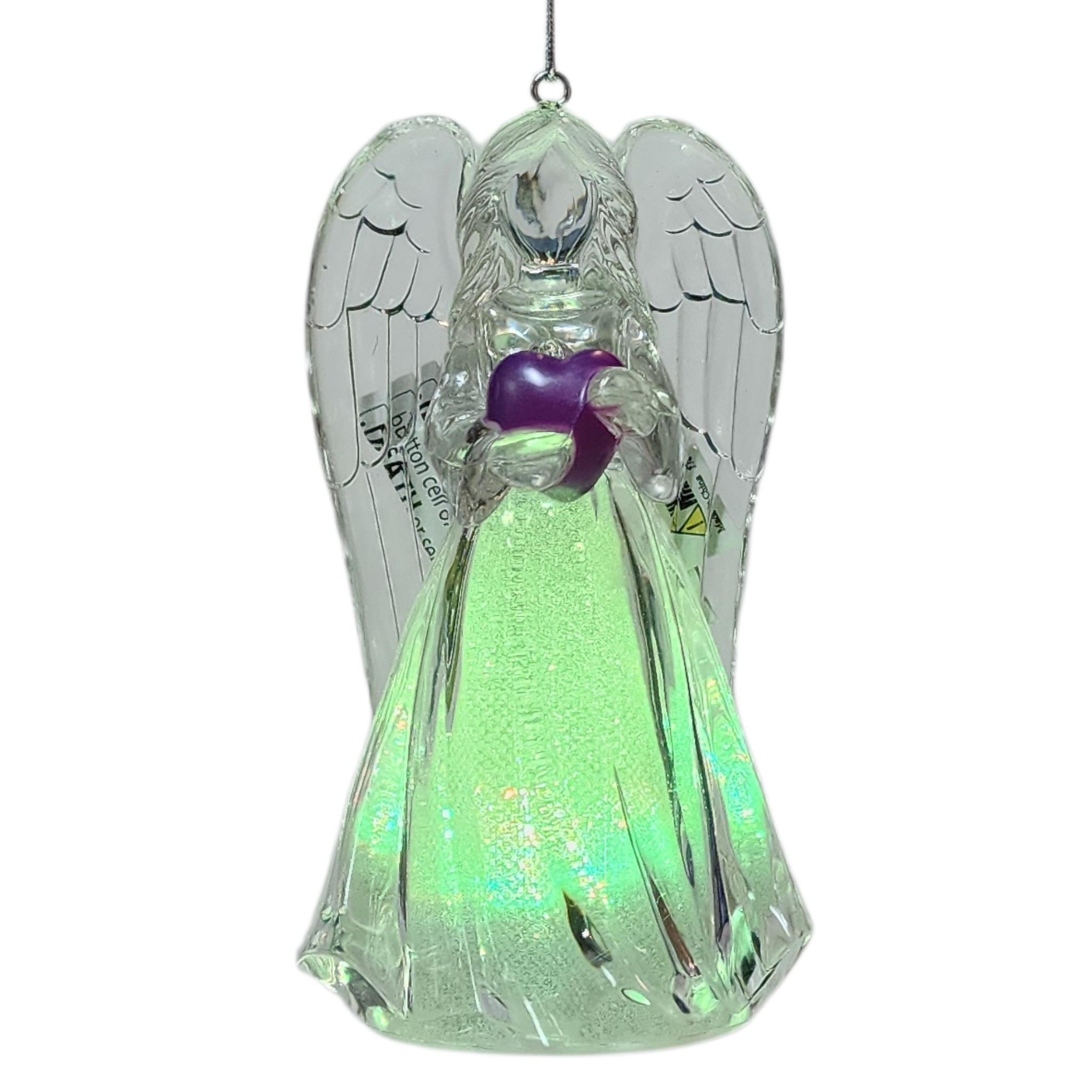 Birthstone Lighted Angel Ornament -