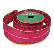 Pink With Gold Edge Ribbon - 1.5" x 10 Yards