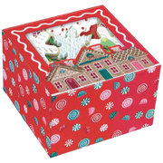 Holiday Square Treat Box 2 Pack - Red Candy & Gingerbread