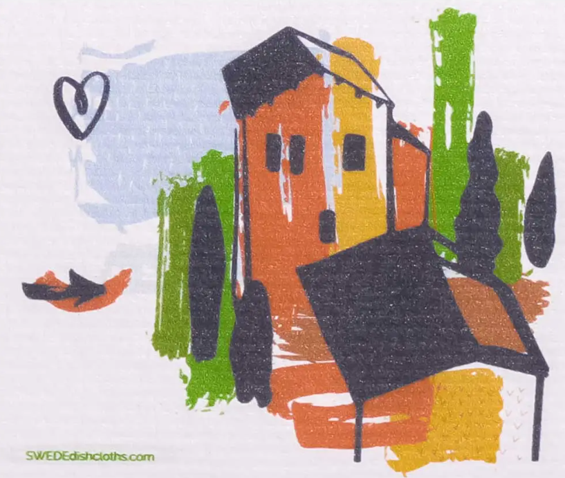 SWEDEdishcloths - Swedish Dishcloth Tuscany Villa Spongecloth by SidePony Boutique