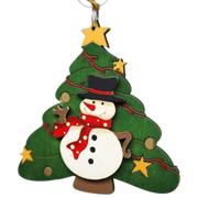 Merry Snowman Christmas Tree Ornament