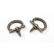 Metal Hooks Oval Antique Gold 7/8" 2 Pack