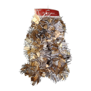 12 foot 4 Ply Luxury Matte Tinsel Garland - Silver/Gold