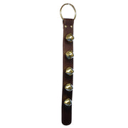 Sleigh Bell Strap with 5 Brass Bells - Brown