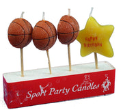 Happy Birthday Cake Candles - Basketball