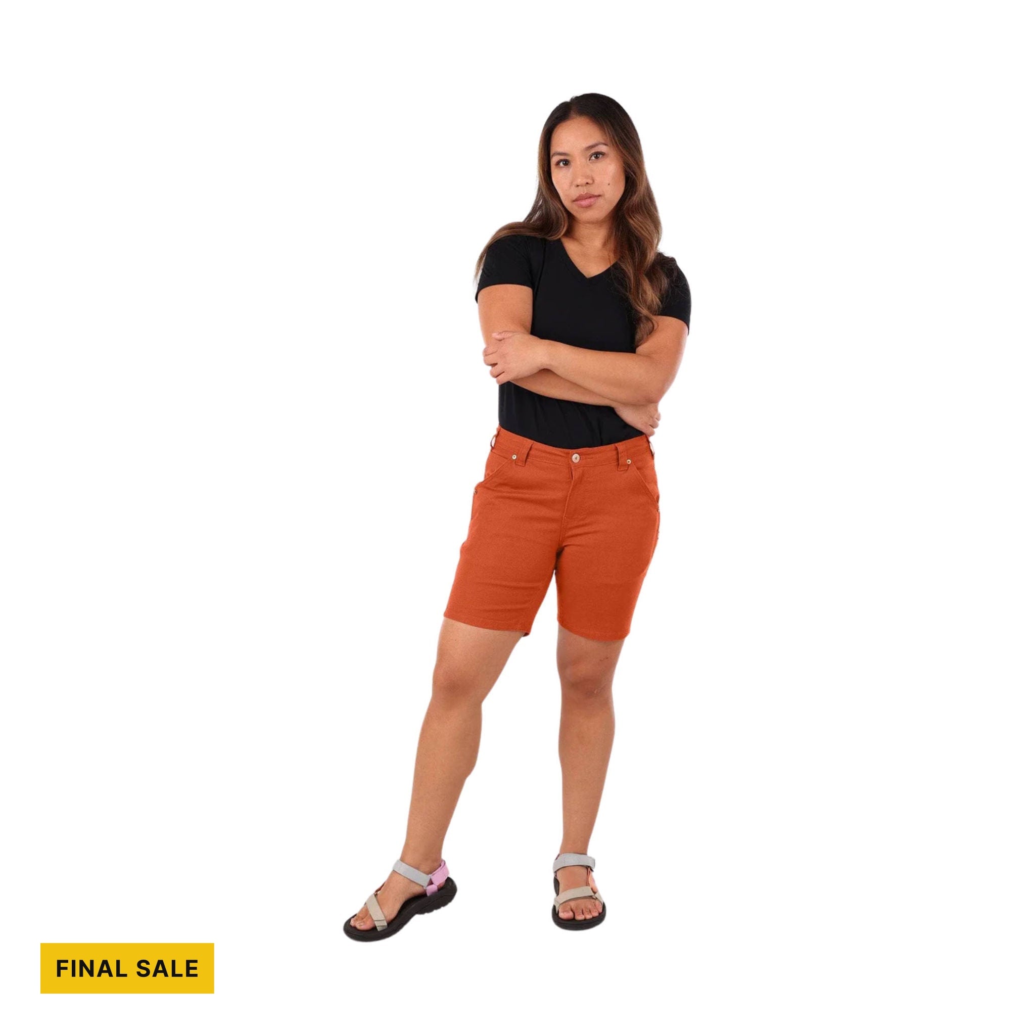 Dovetail Women's Go To Stretch Canvas Short - Paprika